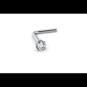 18G L shaped nose stud